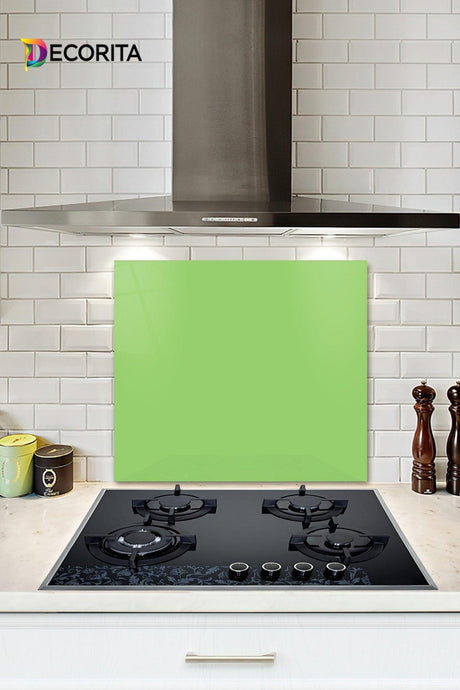 Solid Color - Neon Green | Glass Stove Back Protector | 52cm x 60cm - Swordslife