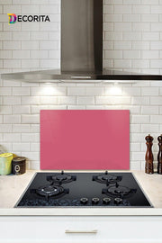 Solid Color - Neon Pink | Glass Stove Back Protector | 40cm x 60cm - Swordslife