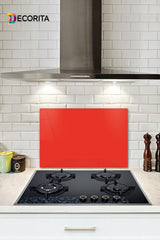 Solid Color - Pomegranate Flower | Glass Stove Back Protector | 40cm x 60cm - Swordslife