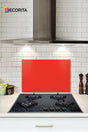 Solid Color - Pomegranate Flower | Glass Stove Back Protector | 40cm x 60cm - Swordslife