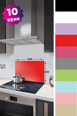Solid Color - Pomegranate Flower | Glass Stove Back Protector | 40cm x 60cm - Swordslife