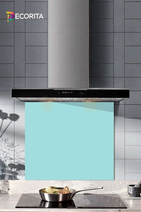Solid Color - Powder Blue | Glass Stove Back Protector | 52cm x 60cm - Swordslife