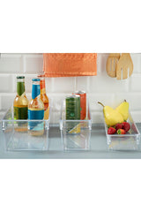 Plain Plastic KITCHEN ORGANIZER 36x10.5x5 cm Transparent - Swordslife