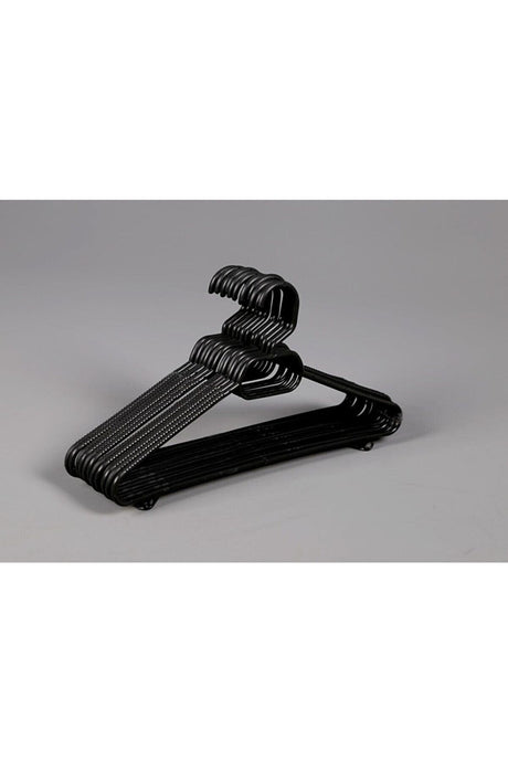Plastic Clothes Hanger Black Color 18 Pieces Clothes Hanger Coat Hanger Skirt Hanger - Swordslife
