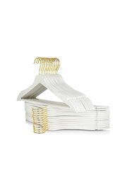 Plastic Hanger Clothes Hanger Hanger Shirt Hanger Trouser Hanger (12 Pieces White Color) - Swordslife