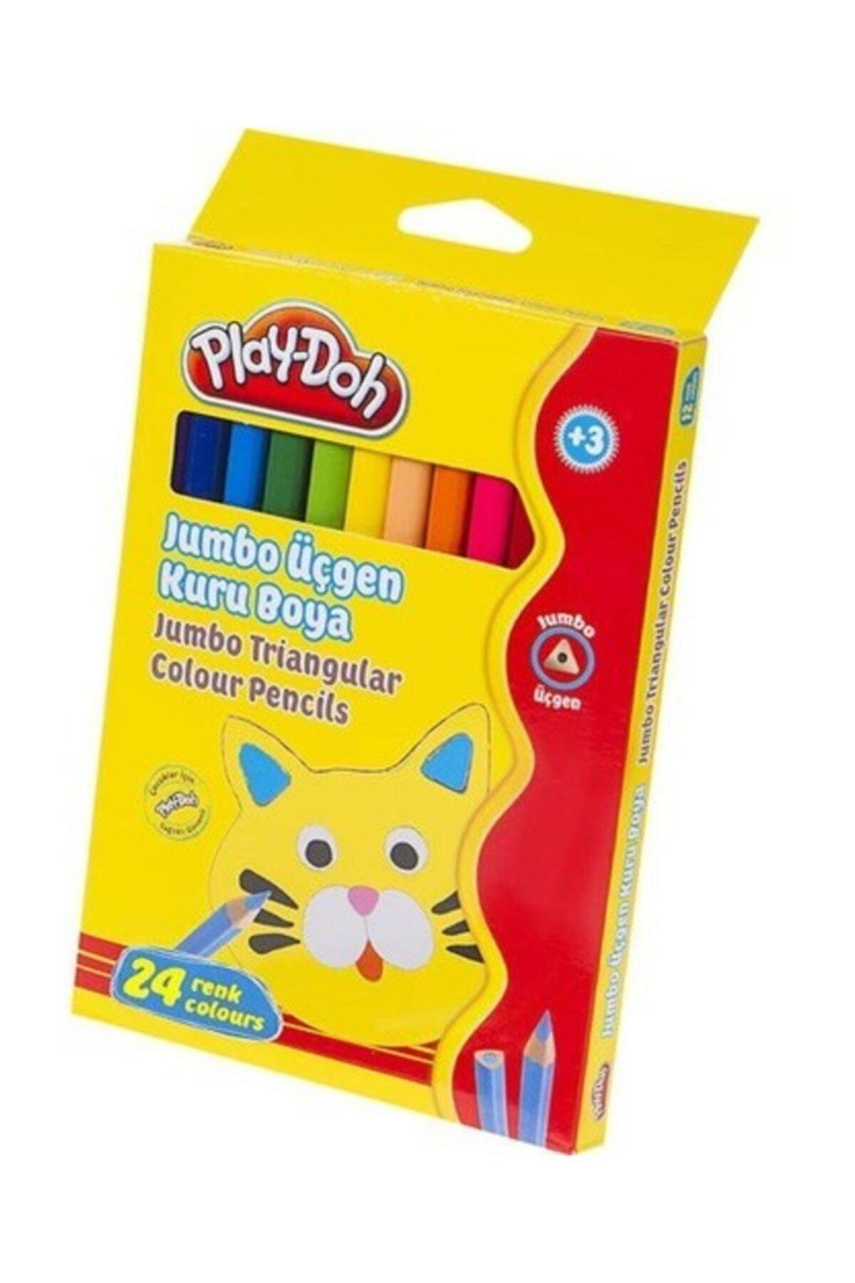 Play-doh Play-ku021 24 Colors Jumbo Triangle Dry