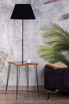 Modern floor lamp with E27 socket and decorative shade