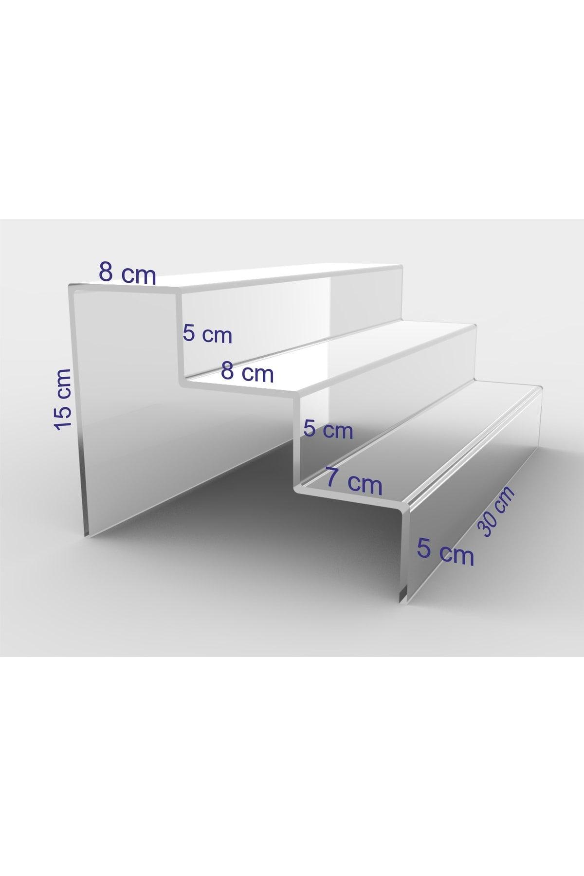 Plexi Transparent Stair Display Stand 3 Levels 30 Cm - Swordslife