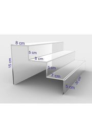 Plexi Transparent Stair Display Stand 3 Levels 30 Cm - Swordslife