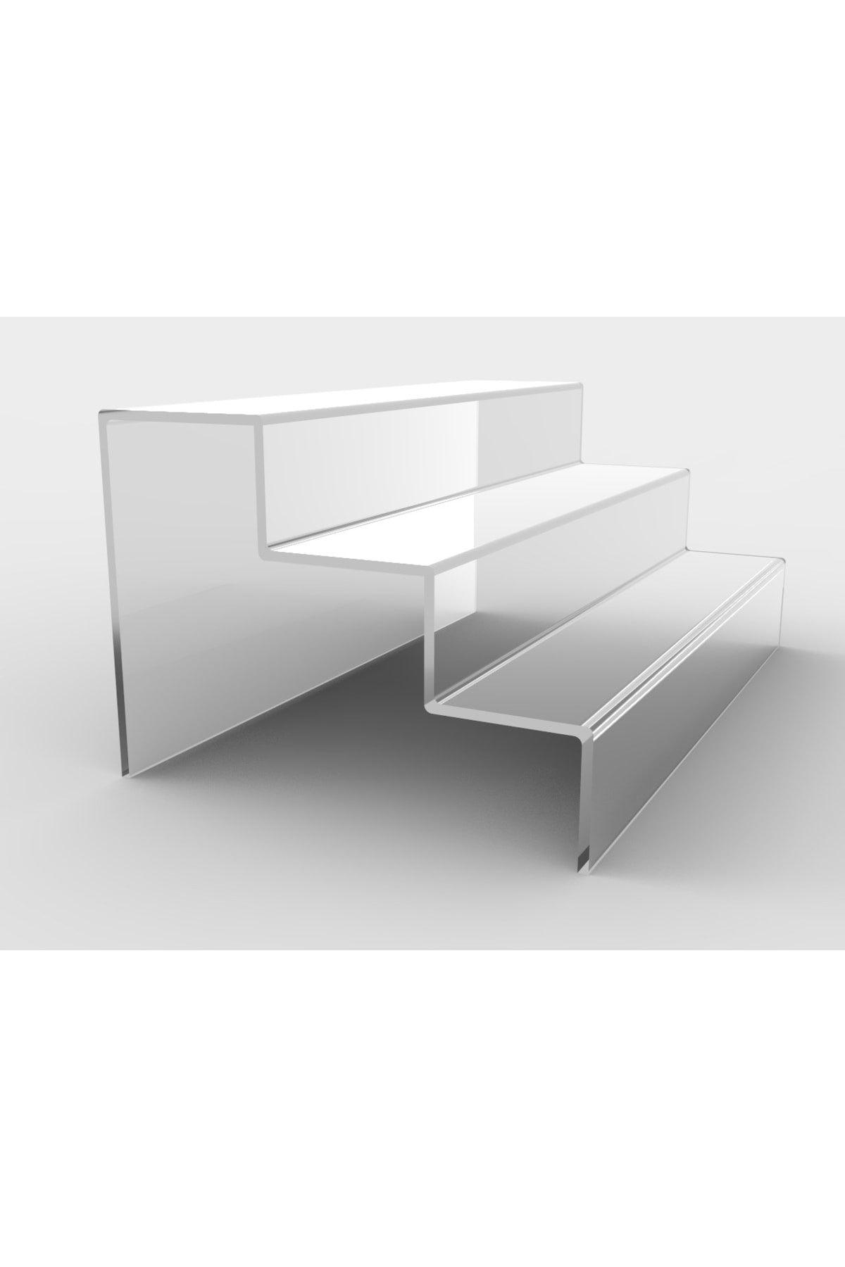 Plexi Transparent Stair Display Stand 3 Levels 30 Cm - Swordslife