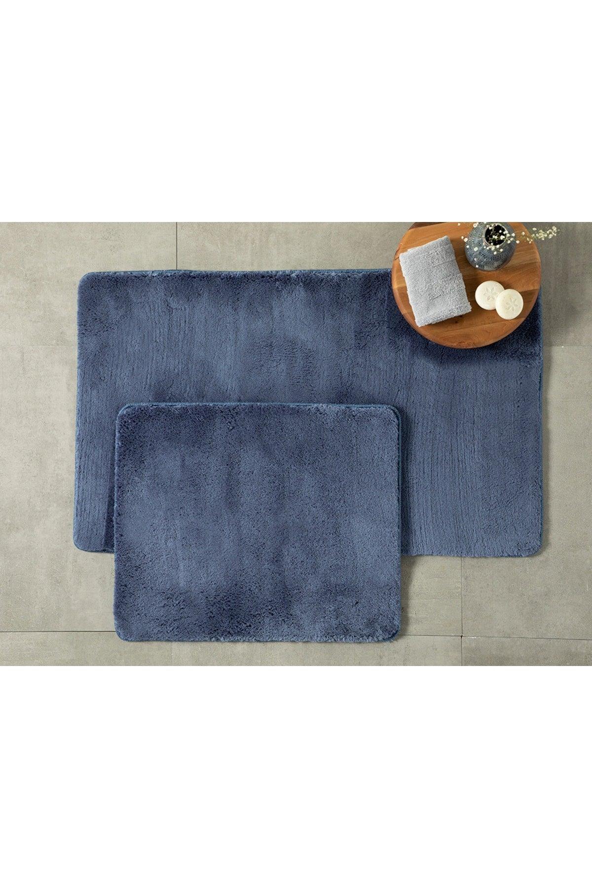 Poffy 2 Badezimmer Mat Set 60x100 - 50x60 Cm Marine - Swordslife