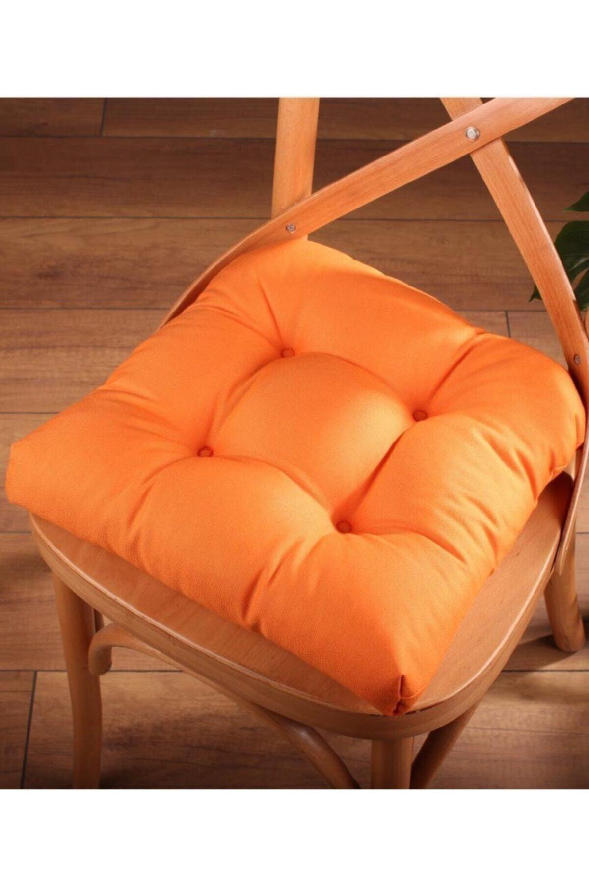 Pofidik Orange Chair Cushion Special Stitched Laced 40x40cm - Swordslife