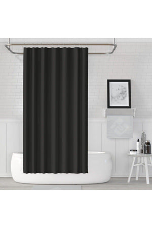 Polyester Fabric Black Color Bathroom Curtain Domestic Production Shower Curtain - Swordslife