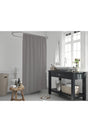 Polyester Fabric Gray Color Bathroom Curtain Domestic