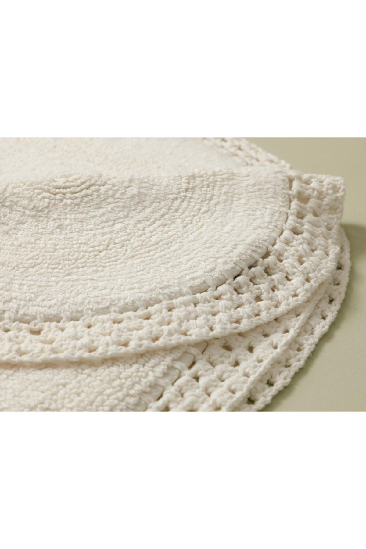 Polin Cotton 2 Pcs Bath Mat Set 60x90cm+40x60cm Ecru - Swordslife