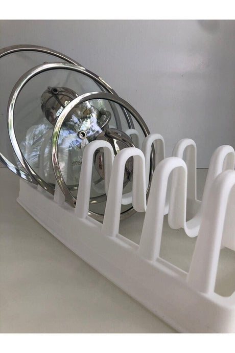 Pot Lid Organizer 6 Compartment Pot Lid Rack Pot Plate Lid Organizer - Swordslife