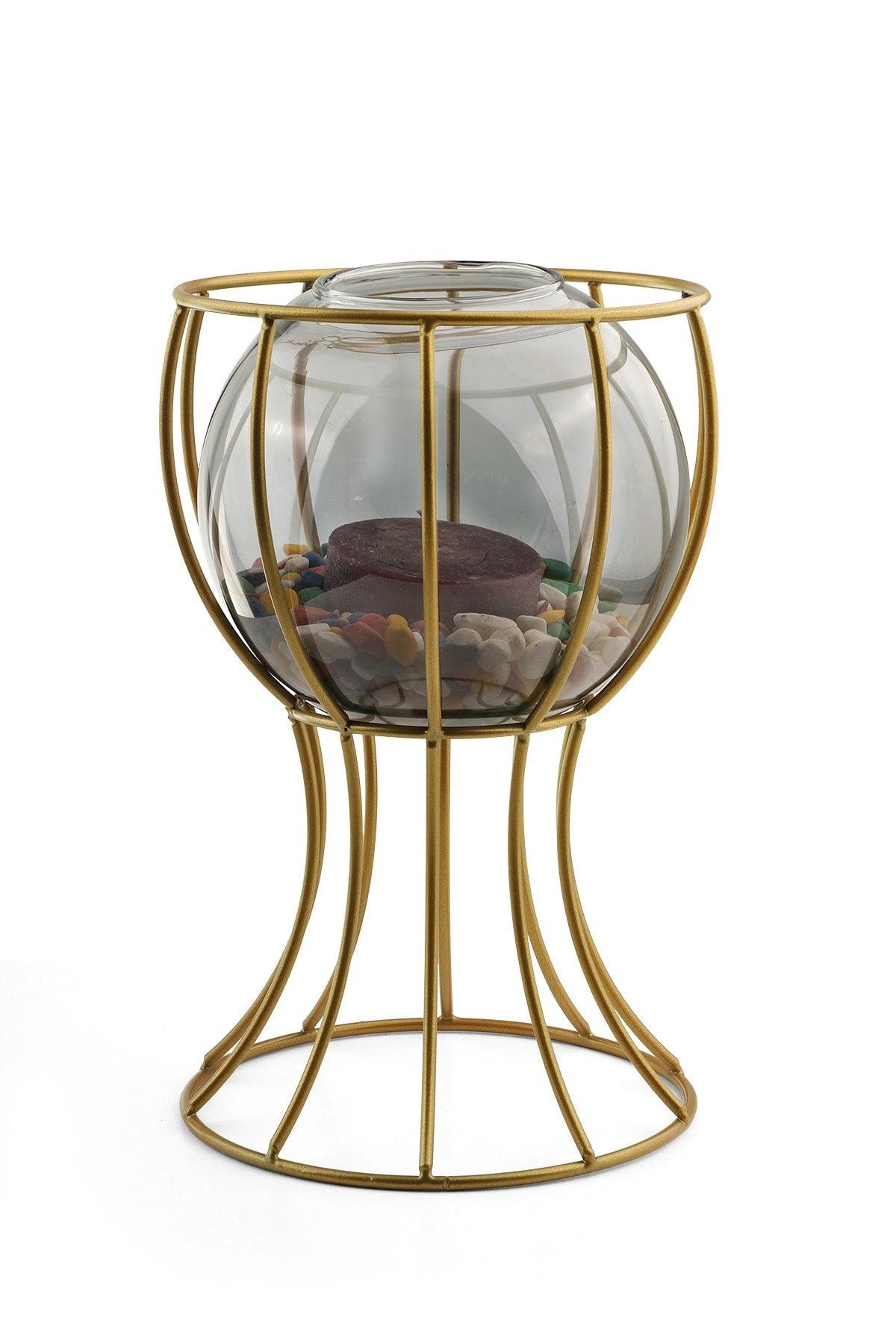 Prague Vase Gold Smoked Glass - Swordslife