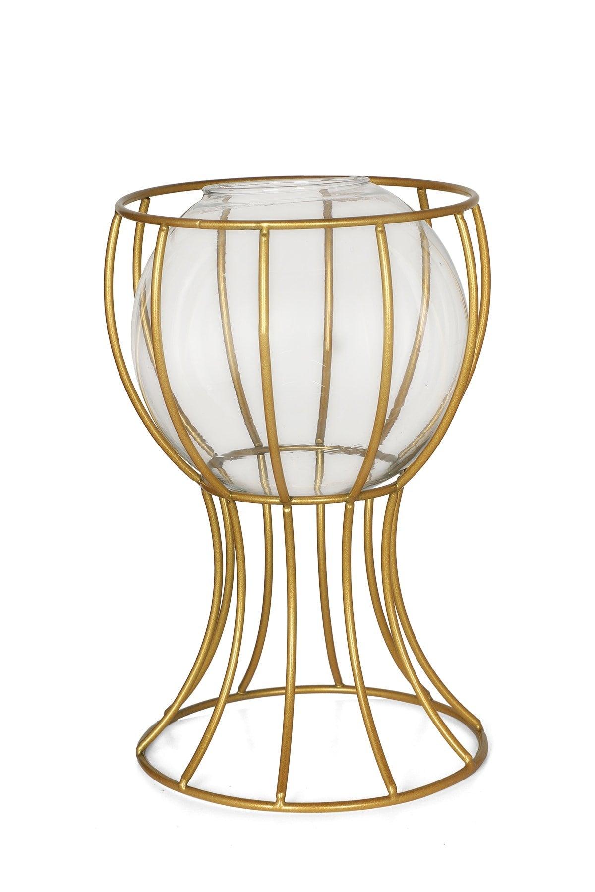 Prague Vase Gold Clear Glass - Swordslife