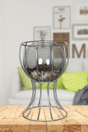 Prague Vase Chrome Smoked Glass - Swordslife