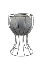 Prague Vase Chrome Smoked Glass - Swordslife
