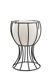 Prague Vase Black and White Glass - Swordslife