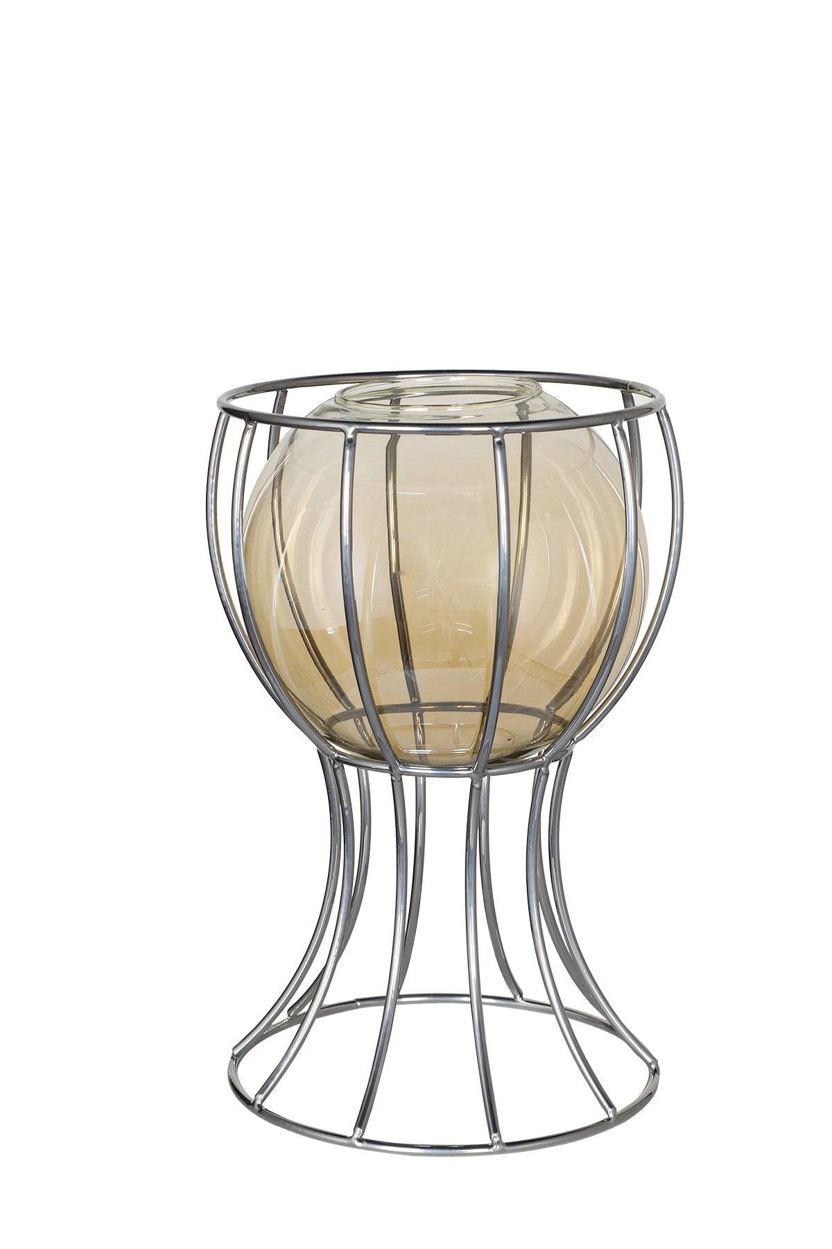Prague Vase Chrome Honey Glass - Swordslife