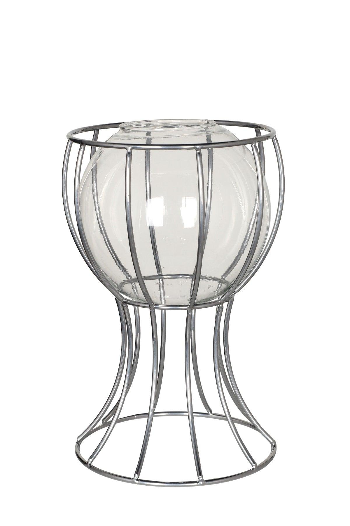 Prague Vase Chrome Clear Glass - Swordslife