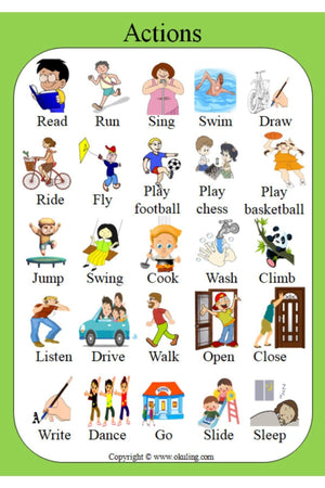 Preschool - Elementary School English Poster Set - Swordslife