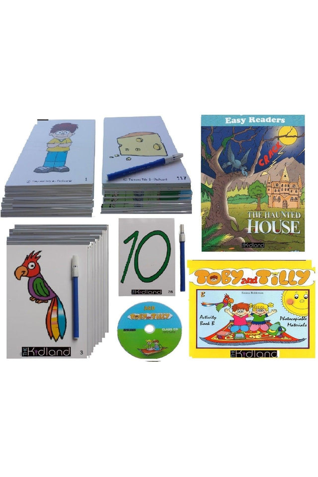 Preschool Picture 208 Piece Card + Interactive English DVD + Activity Painting English Story Set - Swordslife