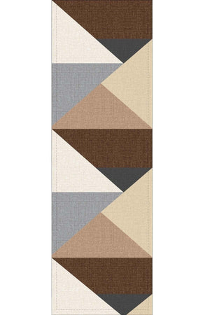 Premium Foal Feather Woven Stain Resistant Fabric Table Cloth Geometric Runner 40x140cm Rnr391 - Swordslife
