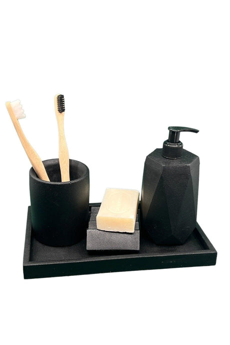 Premium Series Black Bathroom Set Concrete - Swordslife