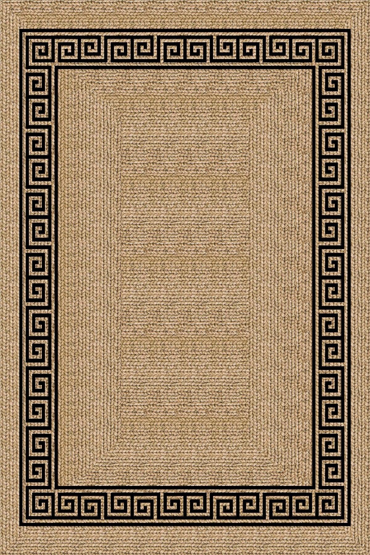 Premium Collar Velvet Washable Stain Resistant Fabric Straw Look Table Cloth Mso189 - Swordslife