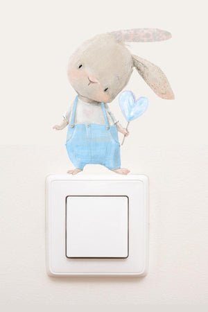 - Socket - Rabbit in Blue Overalls Decorative Socket Sticker - Sim621 - Swordslife