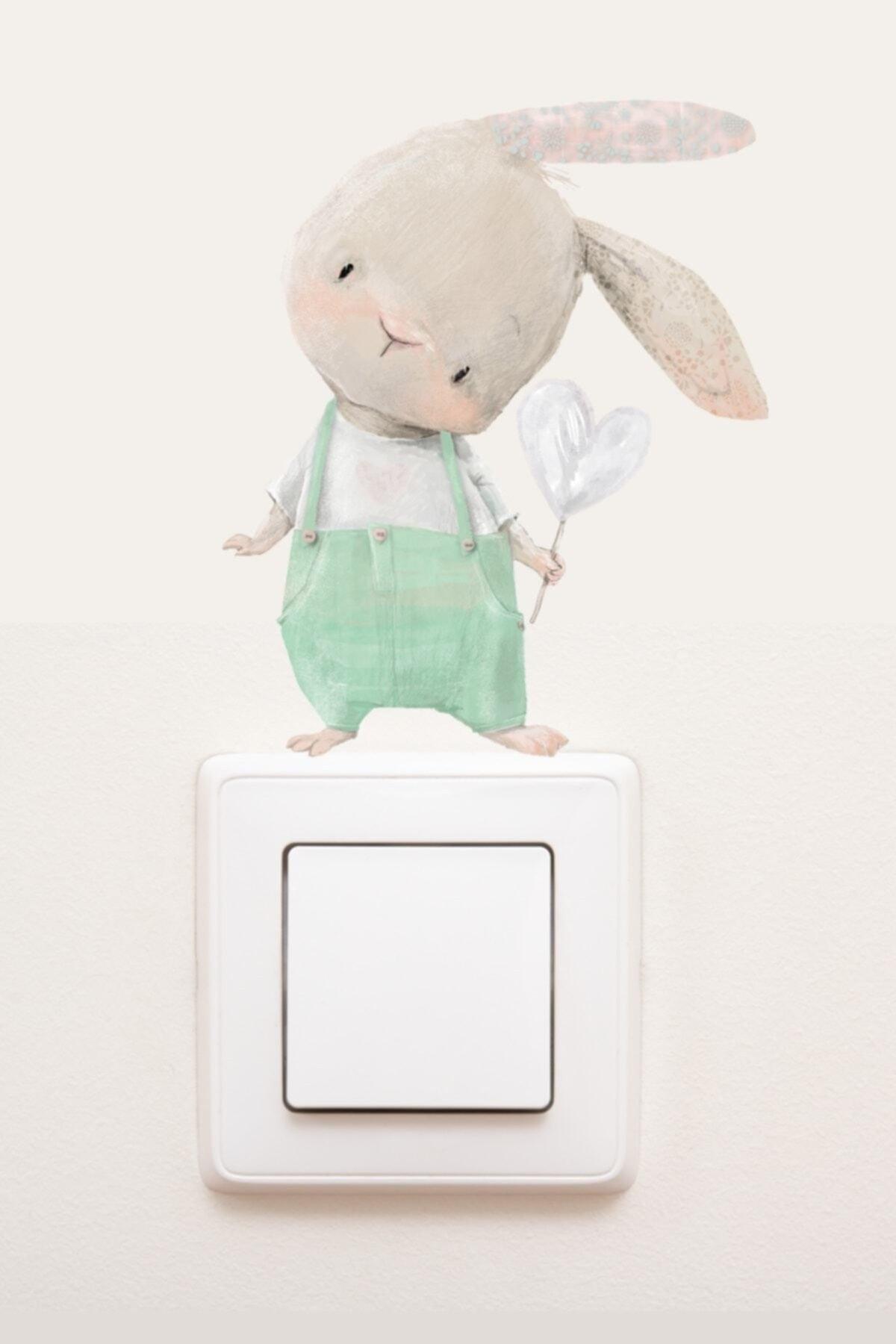 - Socket - Rabbit in Green Overalls Decorative Socket Sticker - Kt623 - Swordslife