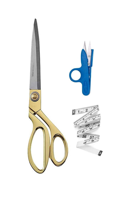 Professional Metal Tailor's Scissors Gold Color