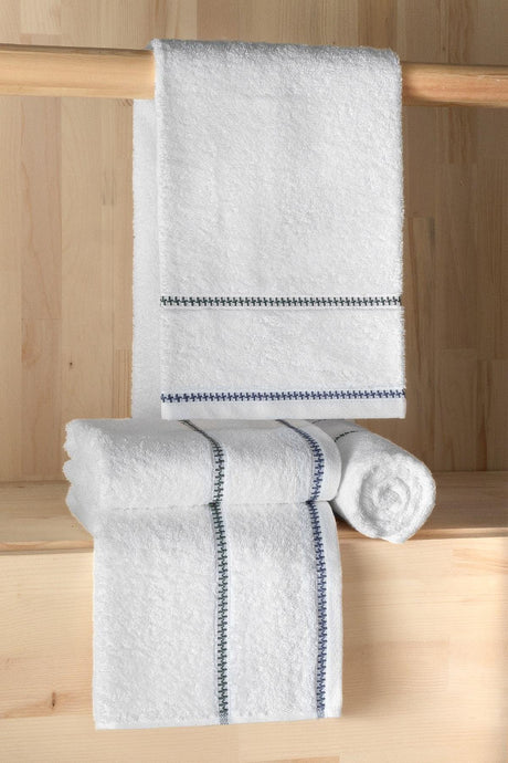 Profundo White - Extra Soft, Modern 100% Cotton 50x90cm. Hand / Face Towel Set - Swordslife