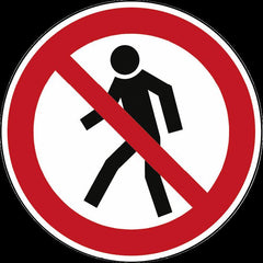 Prohibition signs - No pedestrians - Swordslife
