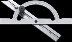Adjustable measuring rail with angular protractor for precise angle work