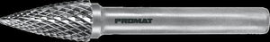 PROMAT milling pin - pointed arch shape Ø6x58mm - Swordslife