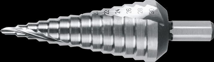 PROMAT step drill - 4-30mm / HSS spiral fluted / 2 cutting edges - Swordslife