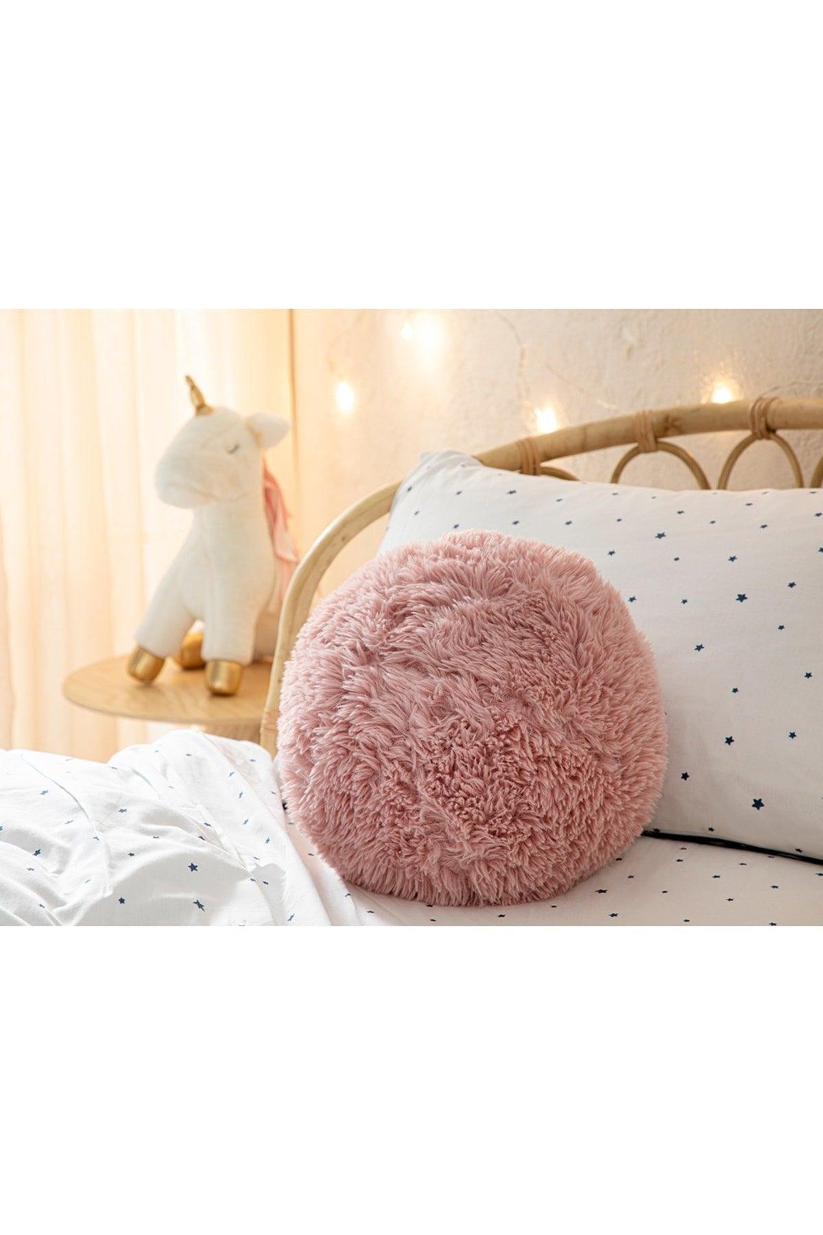 Puffy Ball Decorative Pillow 40 Cm Pink - Swordslife