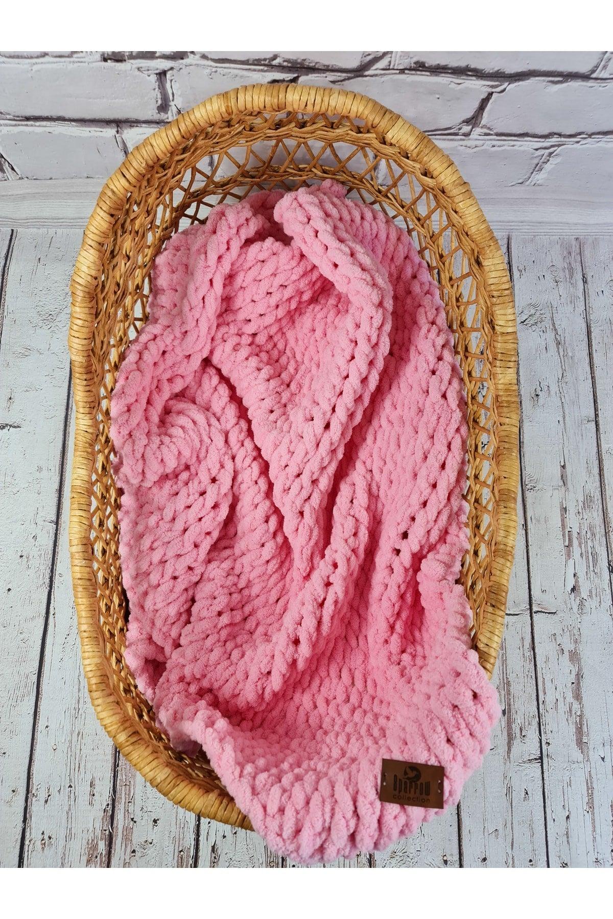 Puffy Handmade Blanket Light Pink Handmade Baby Blanket - Swordslife