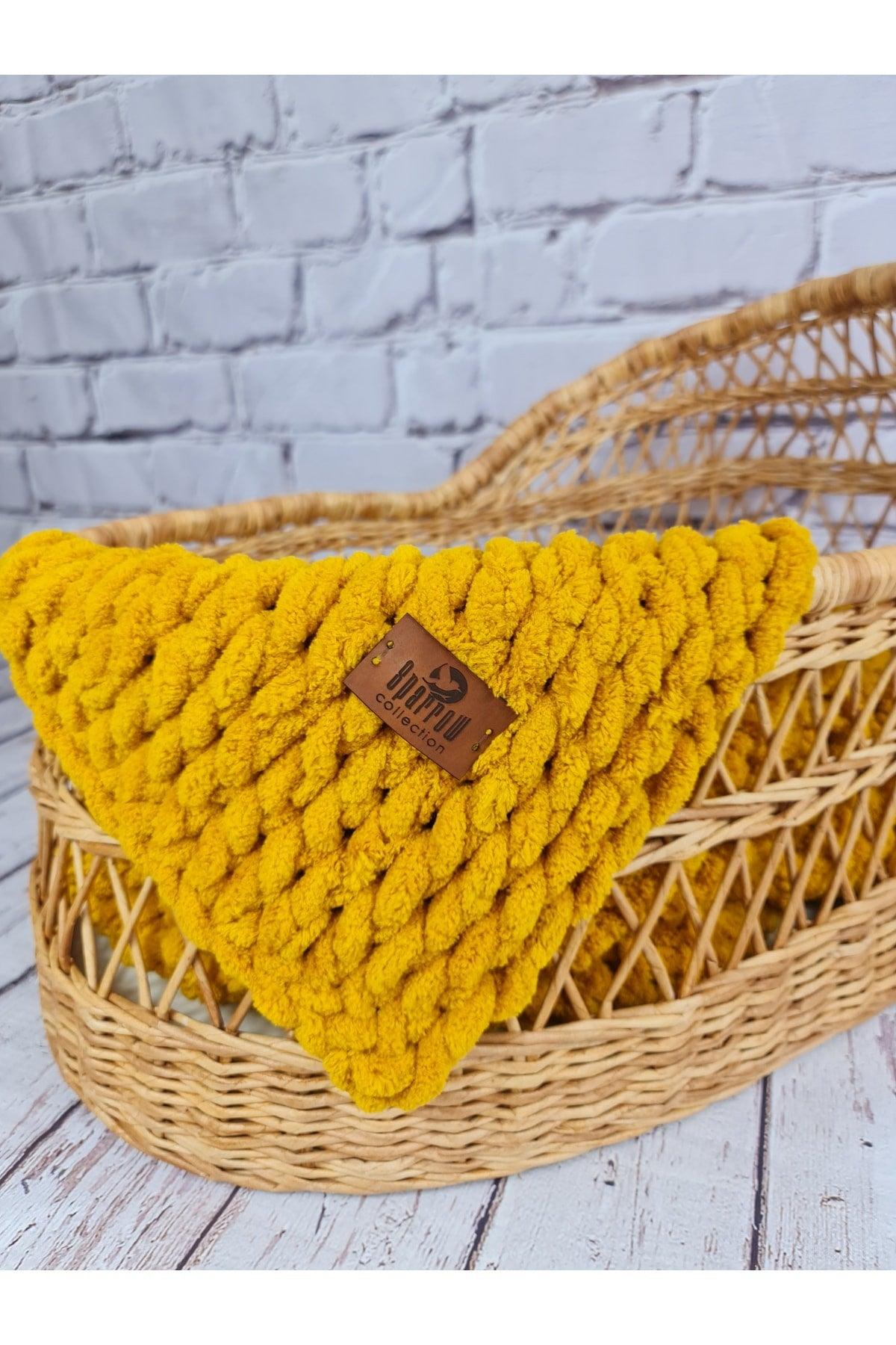 Puffy Handmade Blanket Mustard Handmade Baby Blanket - Swordslife