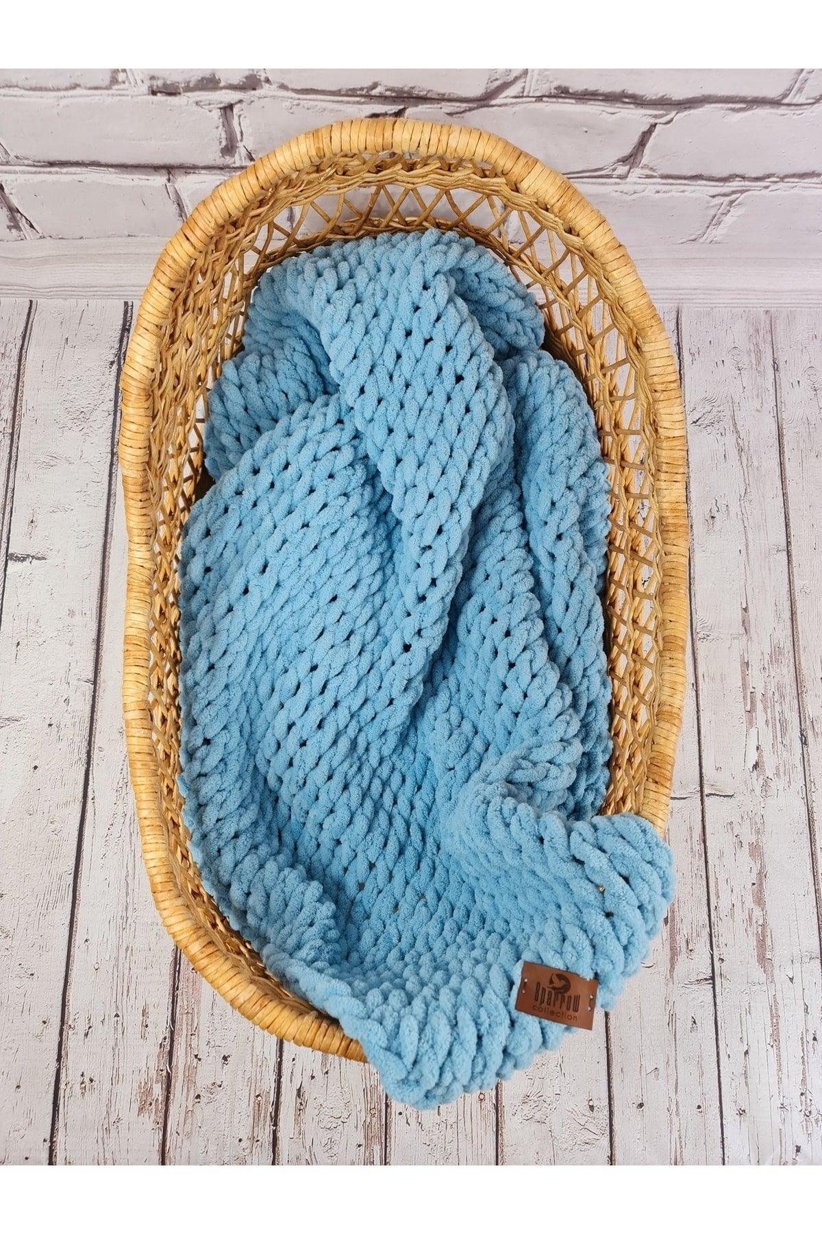 Puffy Handmade Blanket Blue Handmade Baby Blanket - Swordslife