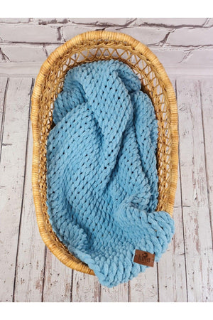 Puffy Handmade Blanket Blue Handmade Baby Blanket - Swordslife
