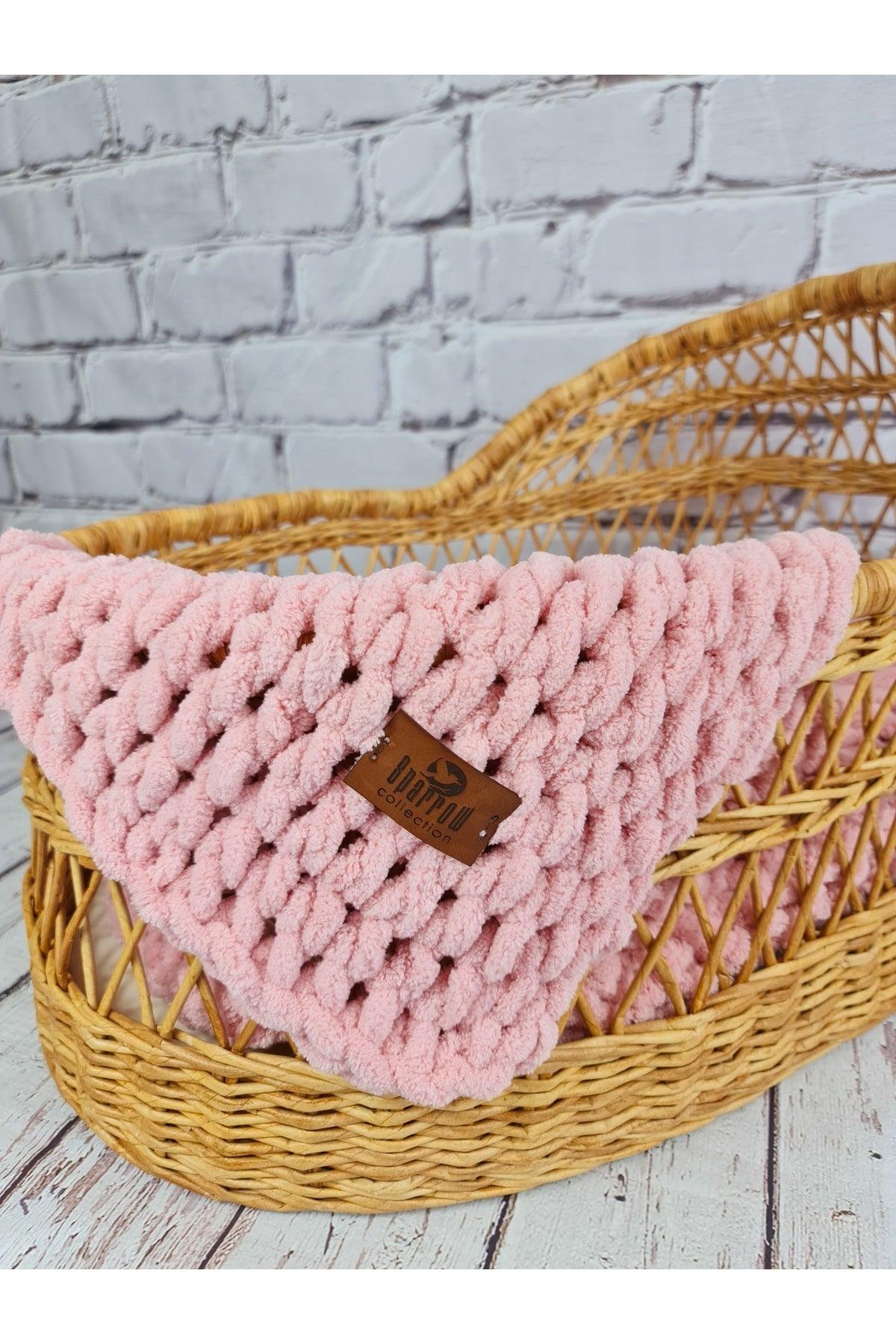 Pufy Handmade Blanket Powder Pink Handmade Baby Blanket - Swordslife