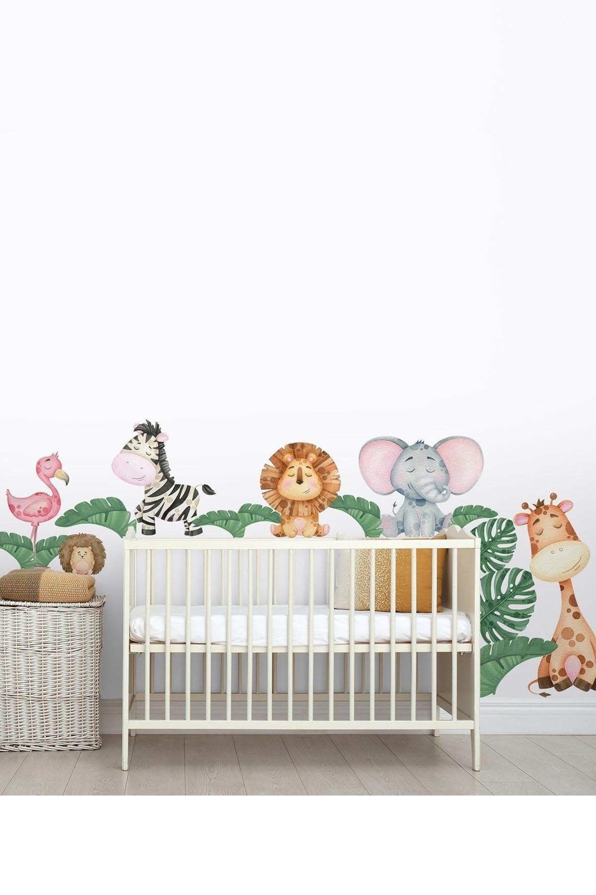 Baby Animals Pastel Colors Baby Room Wall Sticker Set - Swordslife