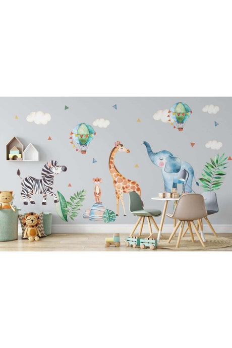 Baby Animals Pastel Colors Baby Room Wall Sticker Set - Swordslife