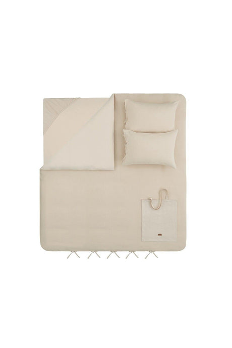 Pure Ranforce Washed Double Pique Duvet Cover Set - Beige - Swordslife