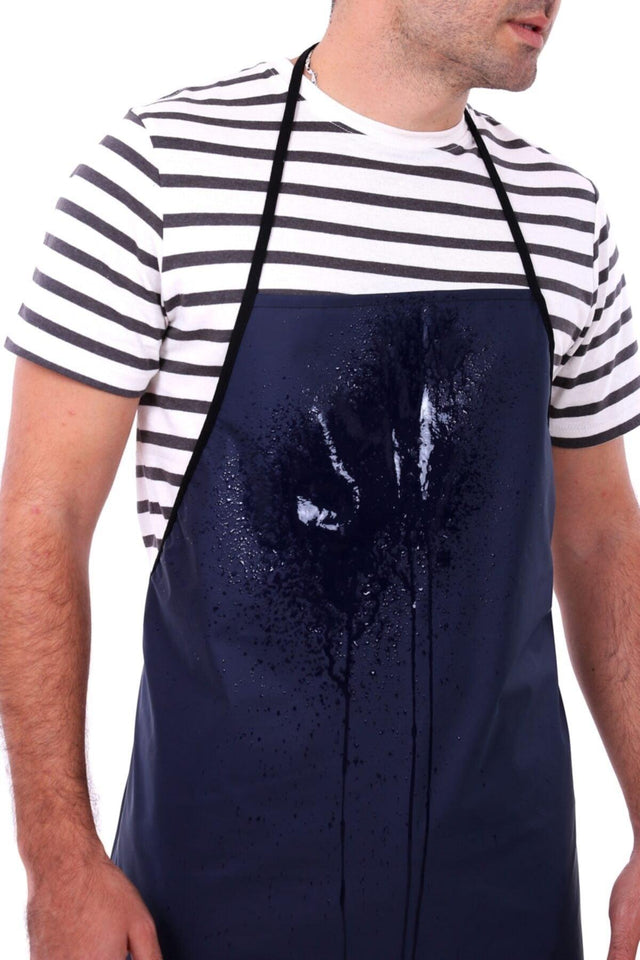 Pvc Apron Navy Blue Kitchen Cook Dishwasher